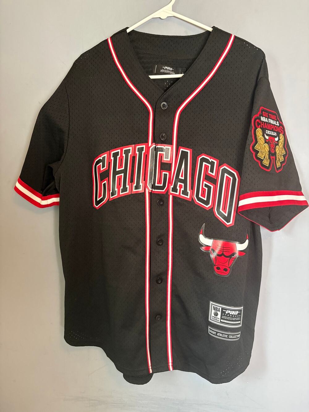 Pro Standard Chicago Bulls NBA Finals Jersey Black 6X Champions Size L